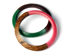 印度手工实木塑彩手环